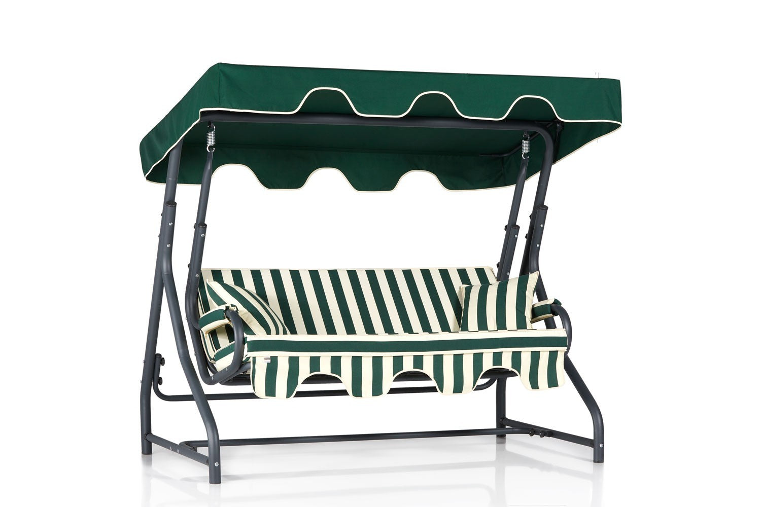 Chaise swing triple jardin Ruta 18 - Green, Cream