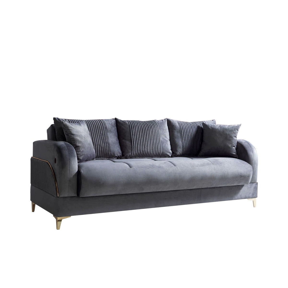 Vesla canapé lit clic-clac 3 places avec coffre de rangement