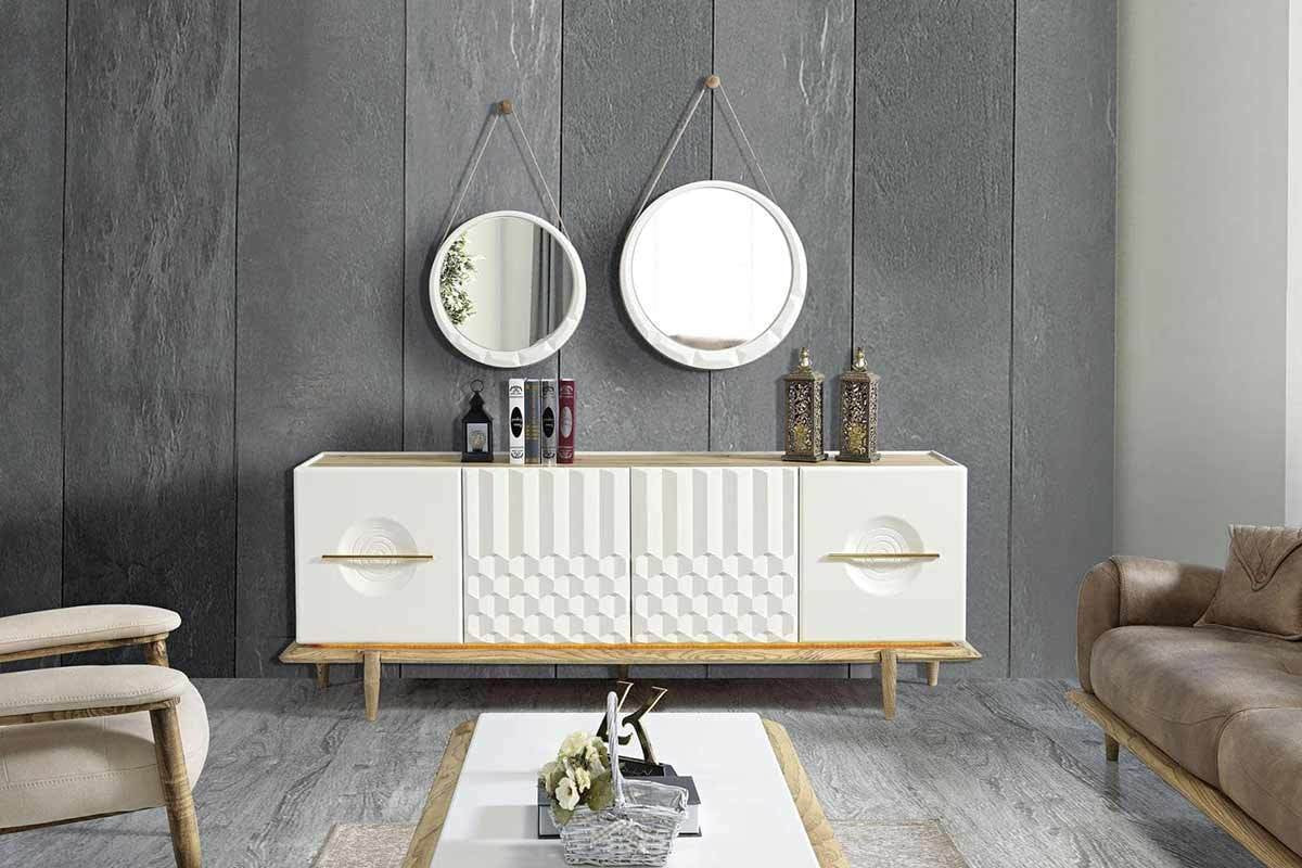 Tesla Console 4 Portes avec miroir