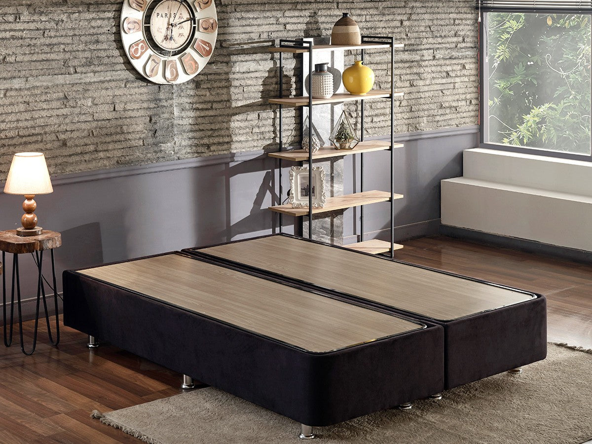 Base de lit double Ela Double - Black (150 x 200)