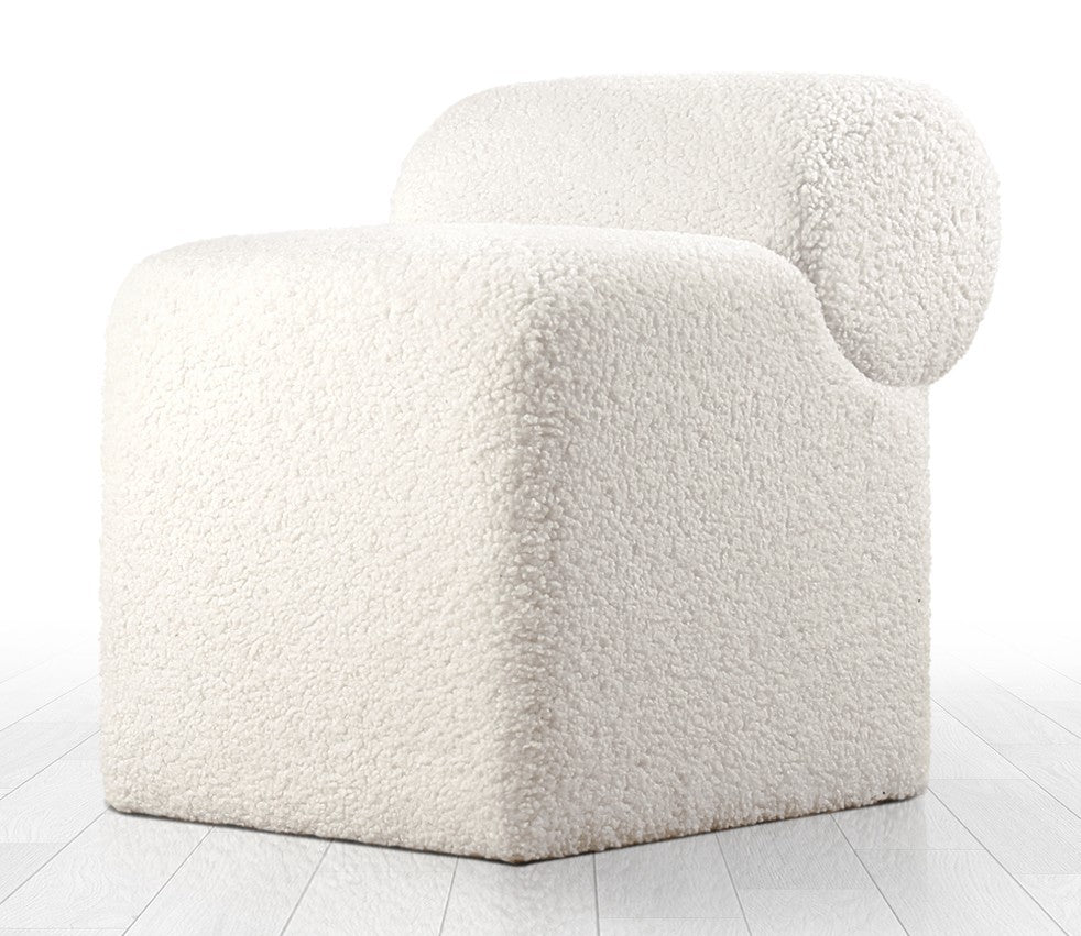 Pouf Monlik Kürk - White