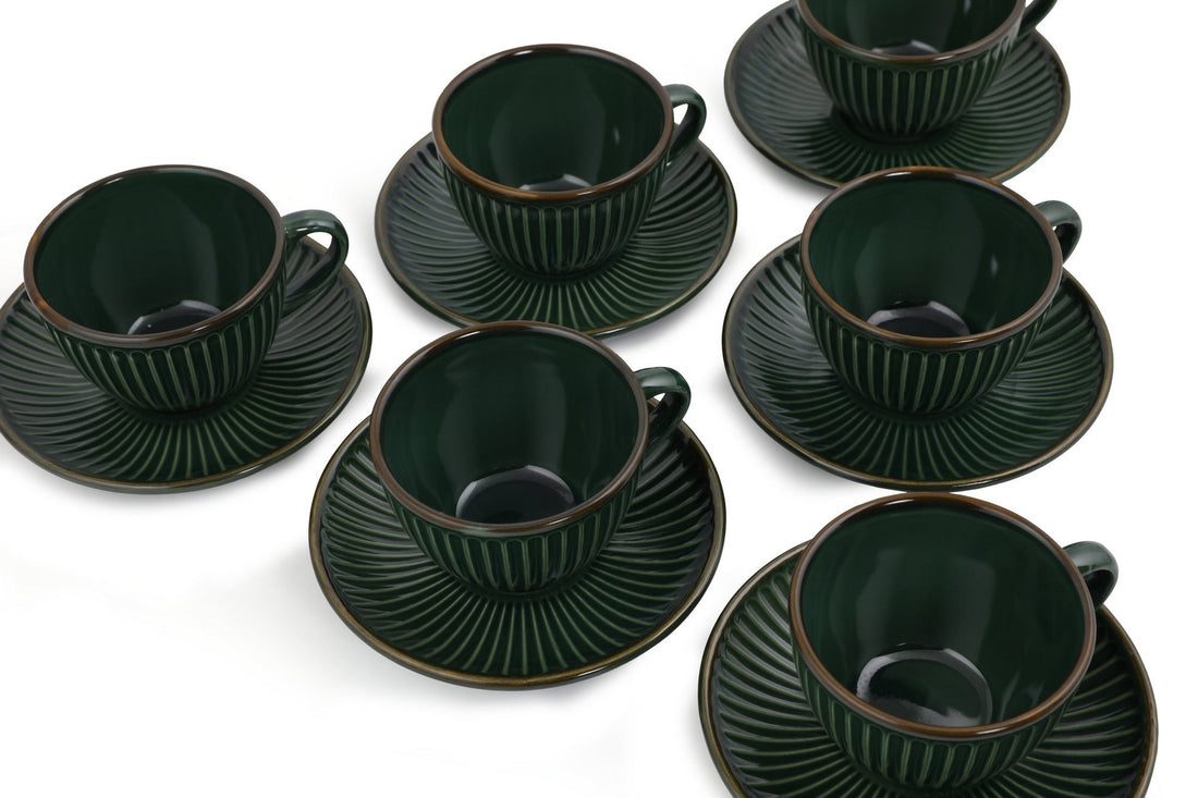 Tea Cup Set (12 Pieces) TC057012FRA5A839700MATT300