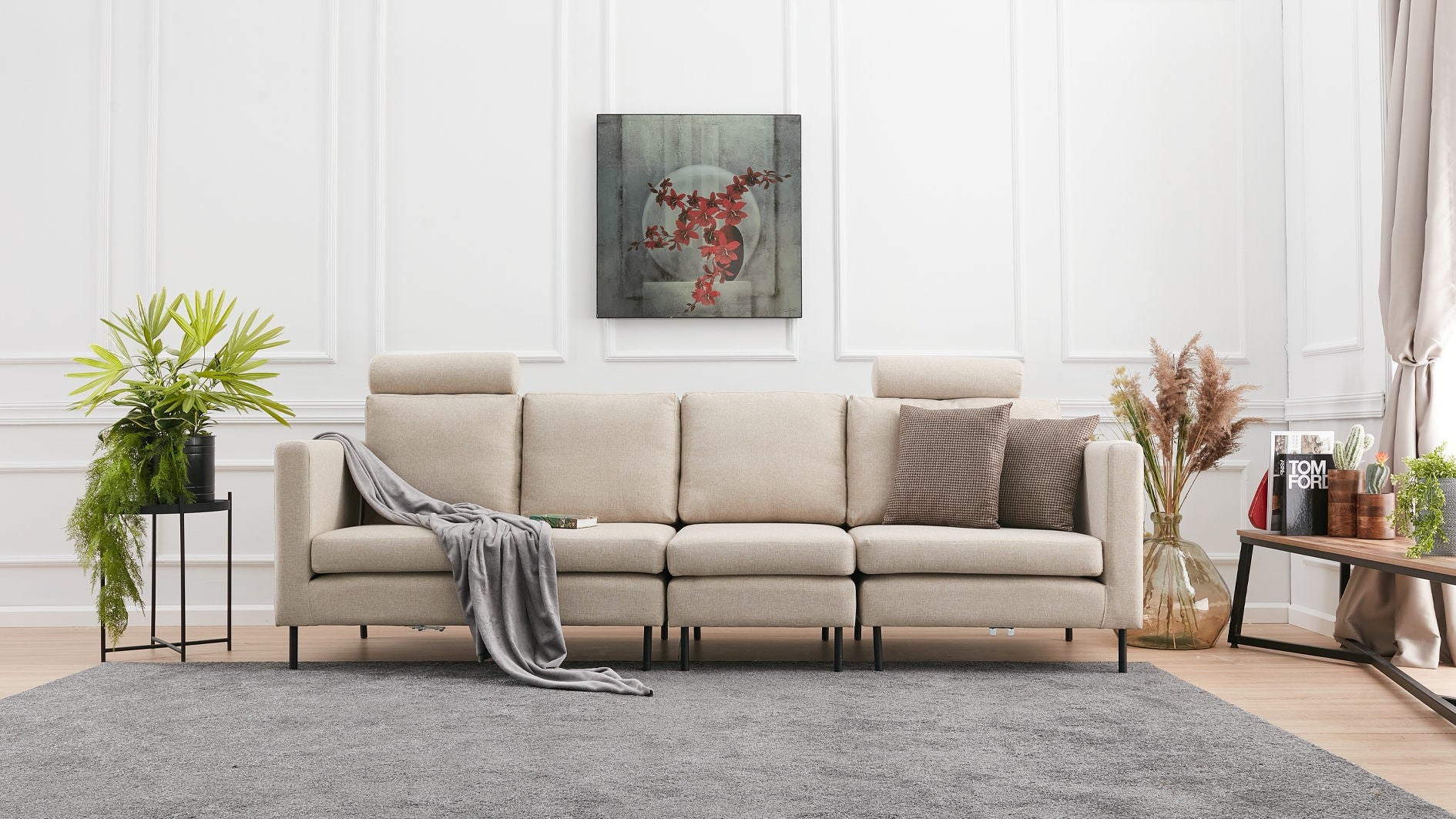 Canapé d'angle Mino - Cream