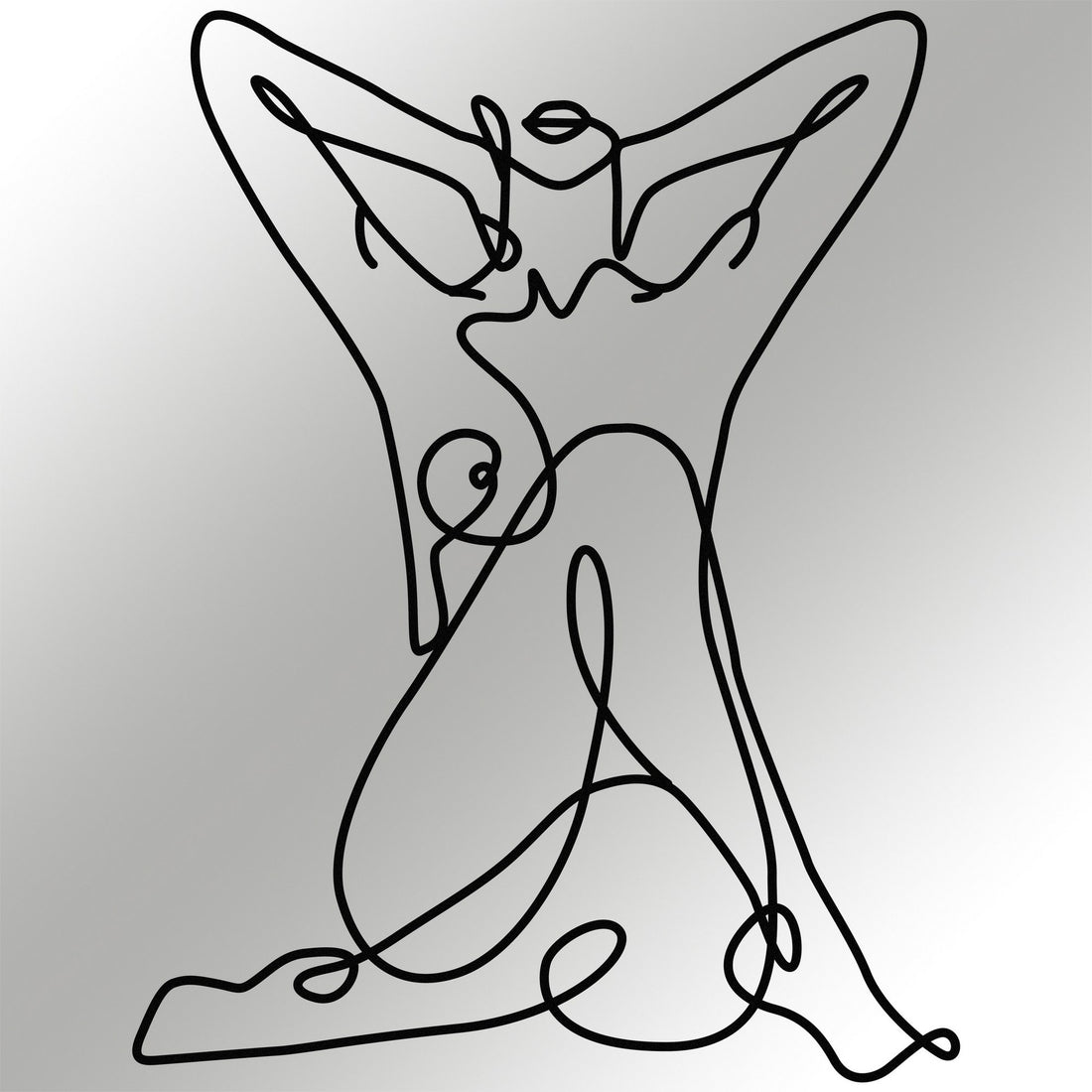 Accessoire mural en métal décoratif Geometric Nude Woman