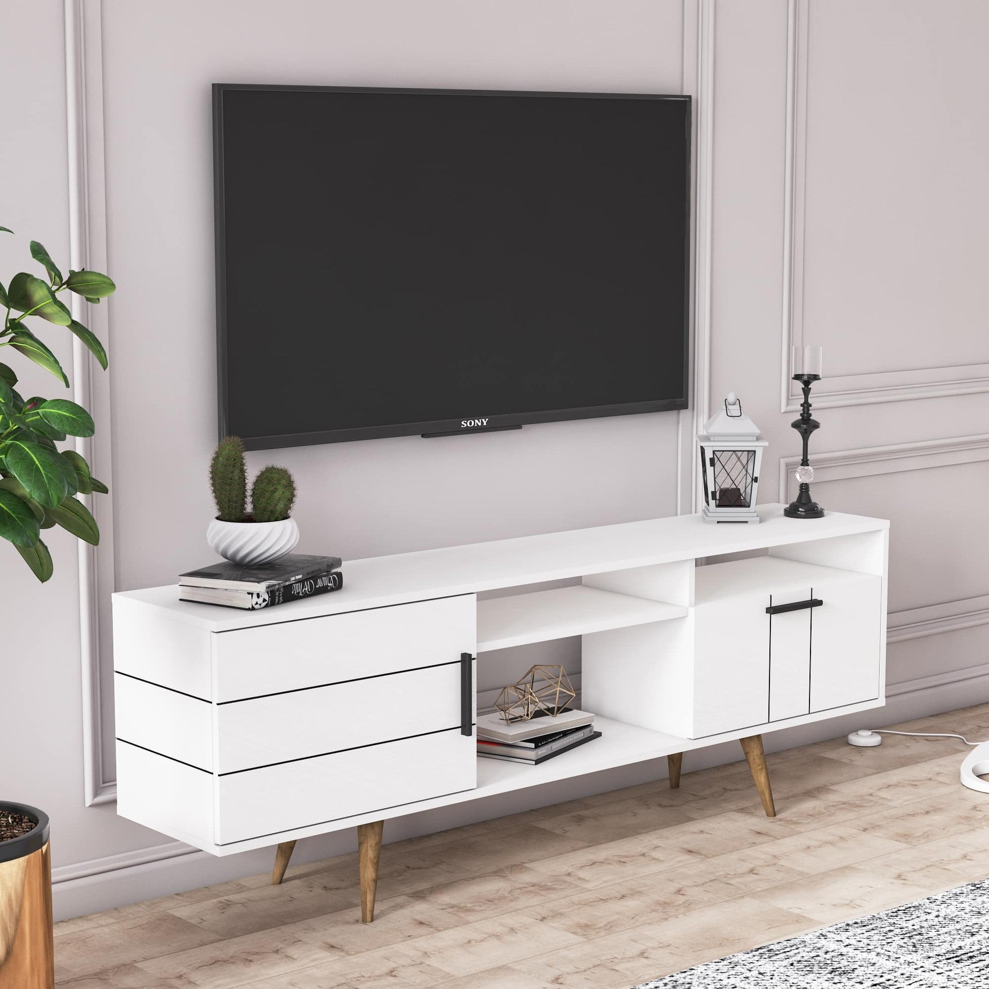 Termini Meuble Tv blanc 179,5x63,2cm