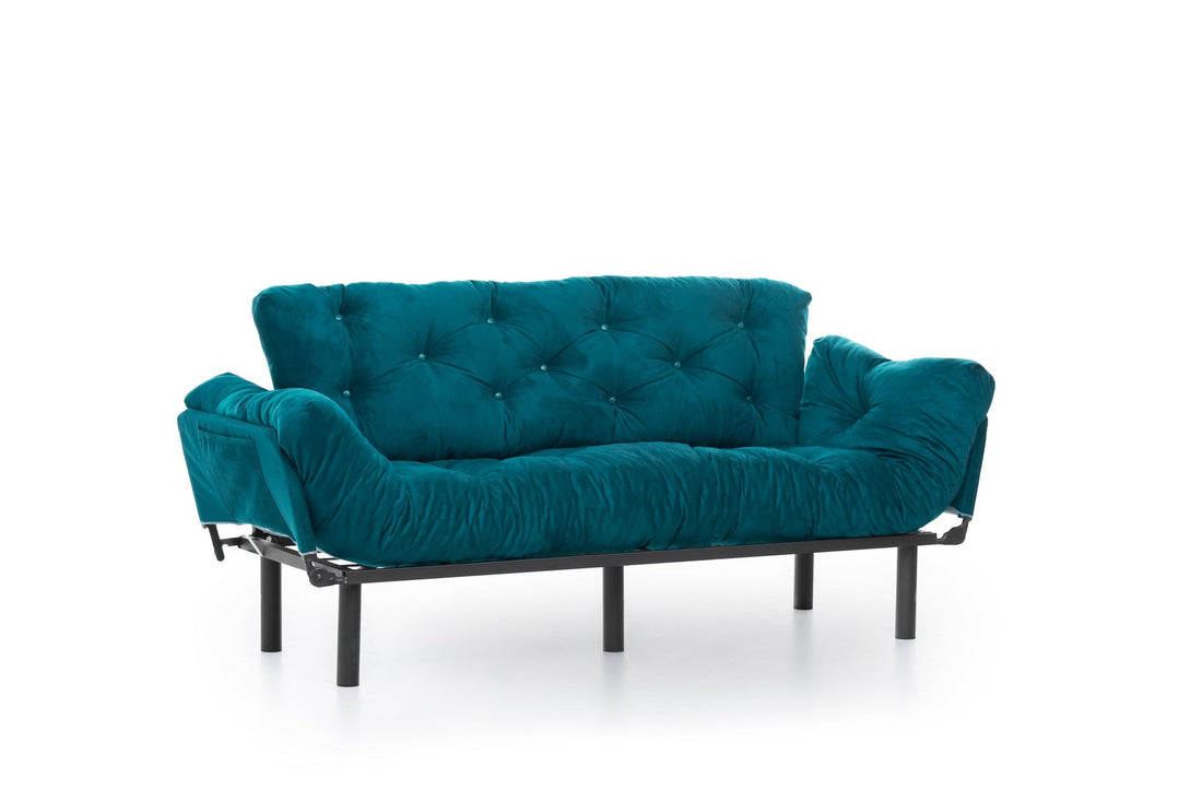 Canapé-lit 3 places Nitta Triple - Petrol Green