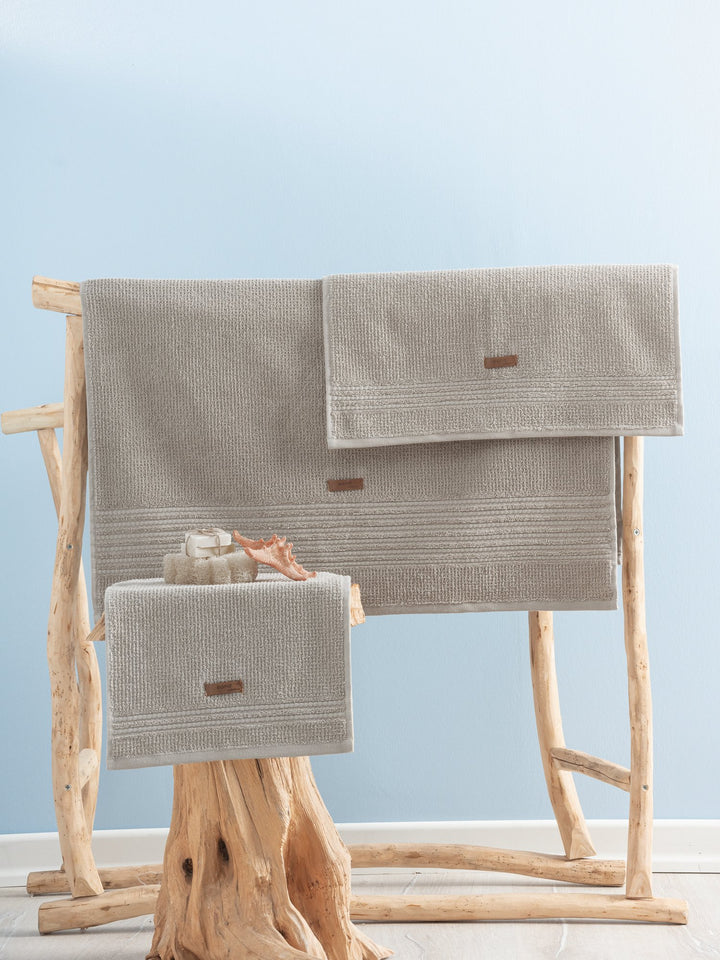 Ensemble de serviettes (3 pièces) Wellness - Beige