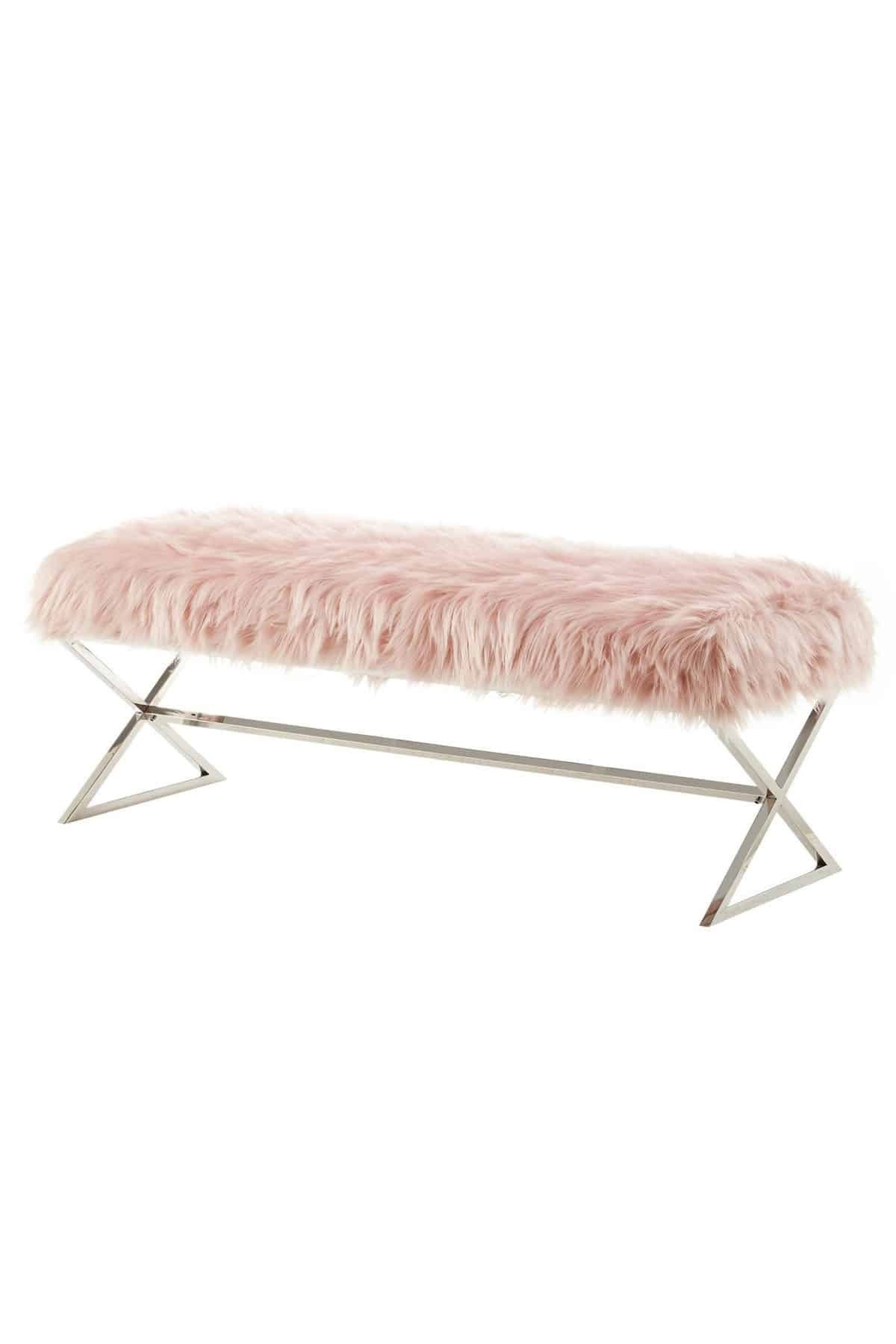 Luxury peluche poudre argent banc