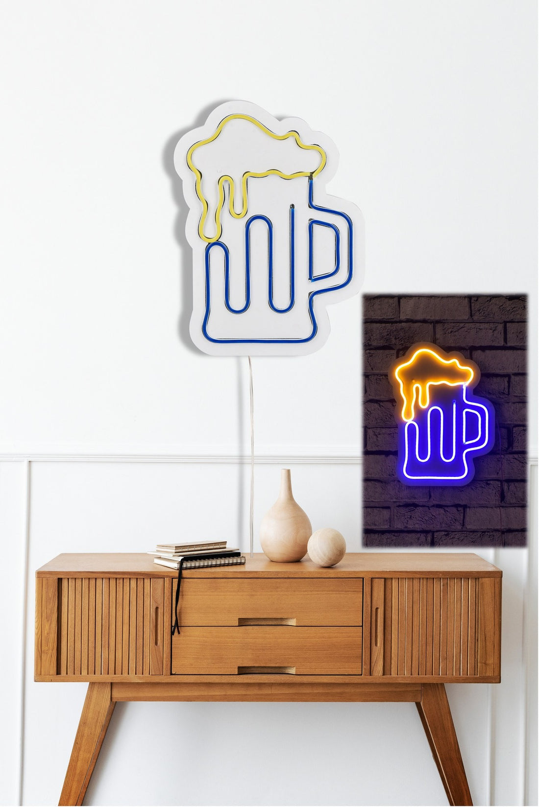 Éclairage LED en plastique décoratif Beer Glass - Blue
Yellow