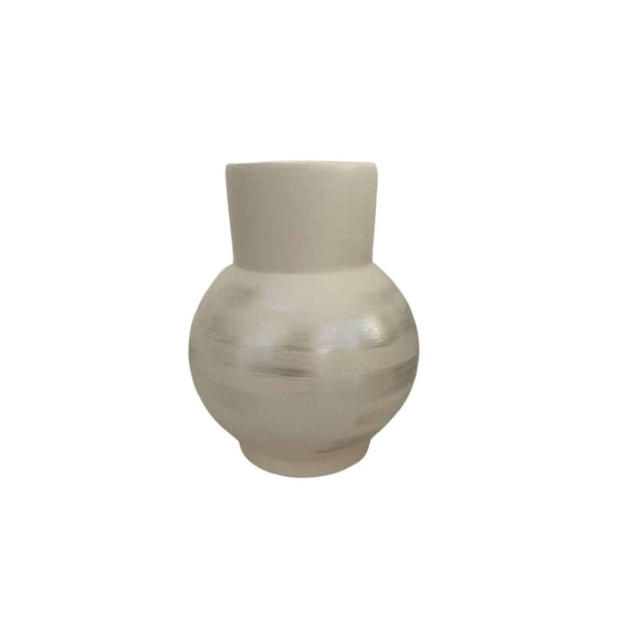 Pudgy blanc gris vase