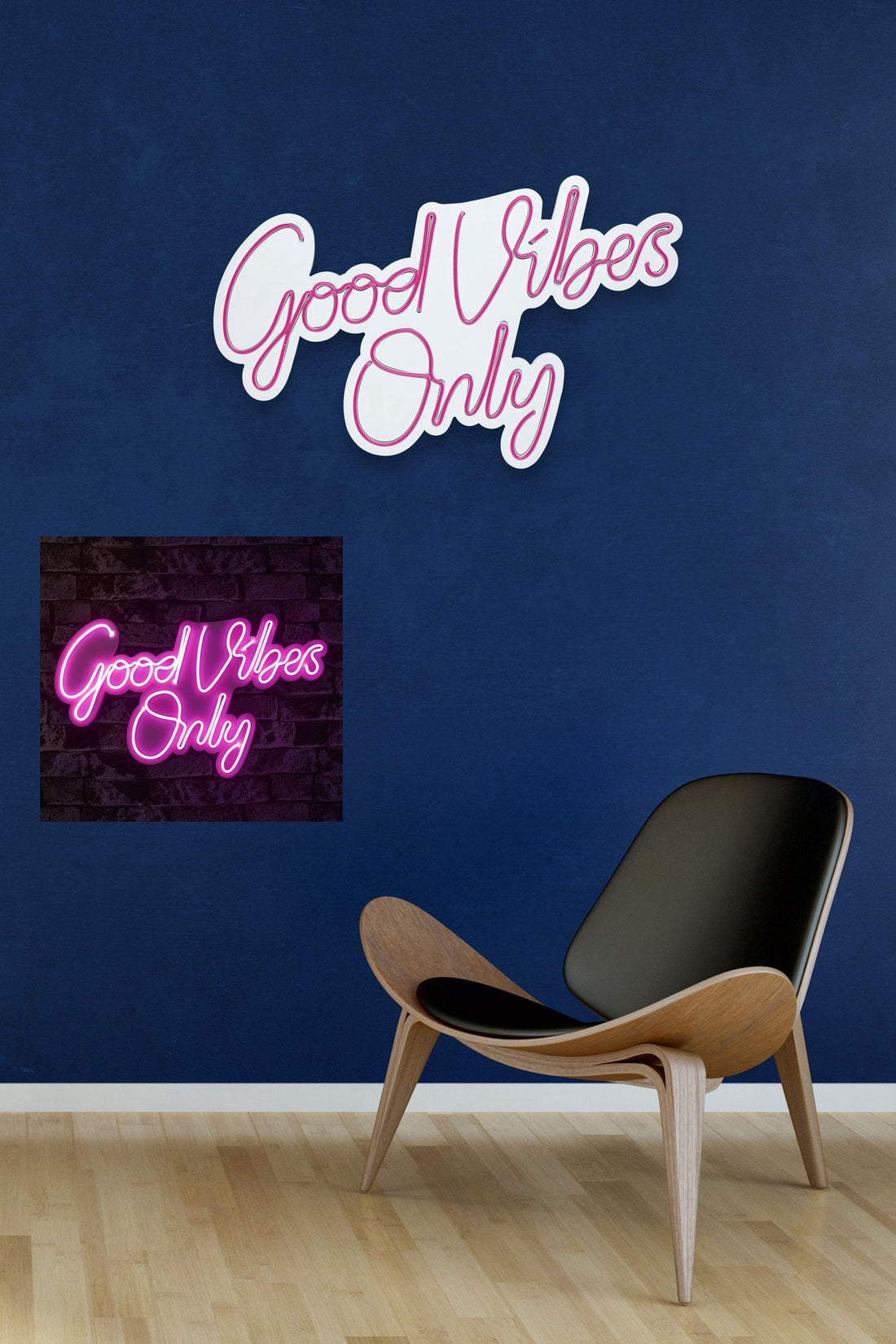Éclairage LED en plastique décoratif Good Vibes Only 2 - Pink