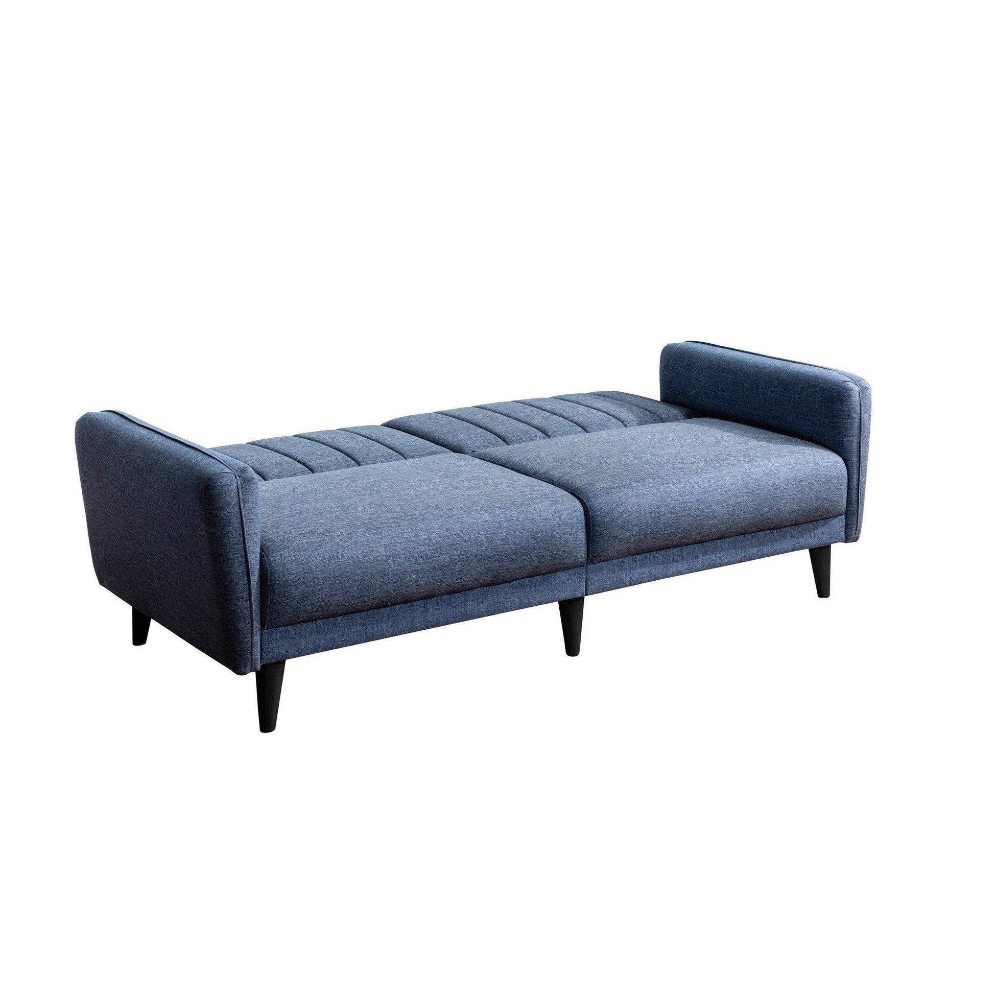Ensemble canapé convertible 2 places et fauteuil Ikaria Tissu Bleu v2