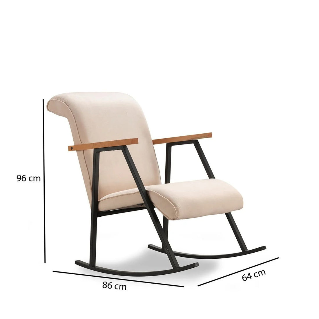 Fauteuil à bascule Yoka - Cream