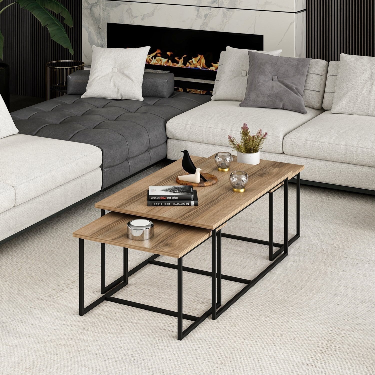 Table gigogne (3 pièces) Levada - Walnut