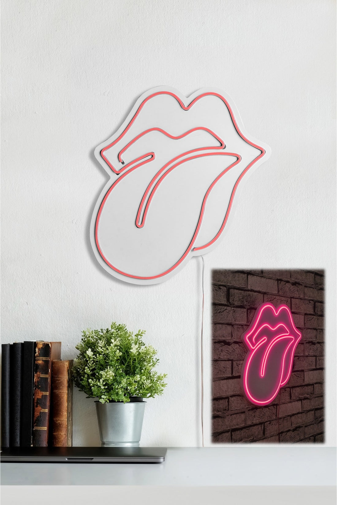 Éclairage LED en plastique décoratif The Rolling Stones - Pink