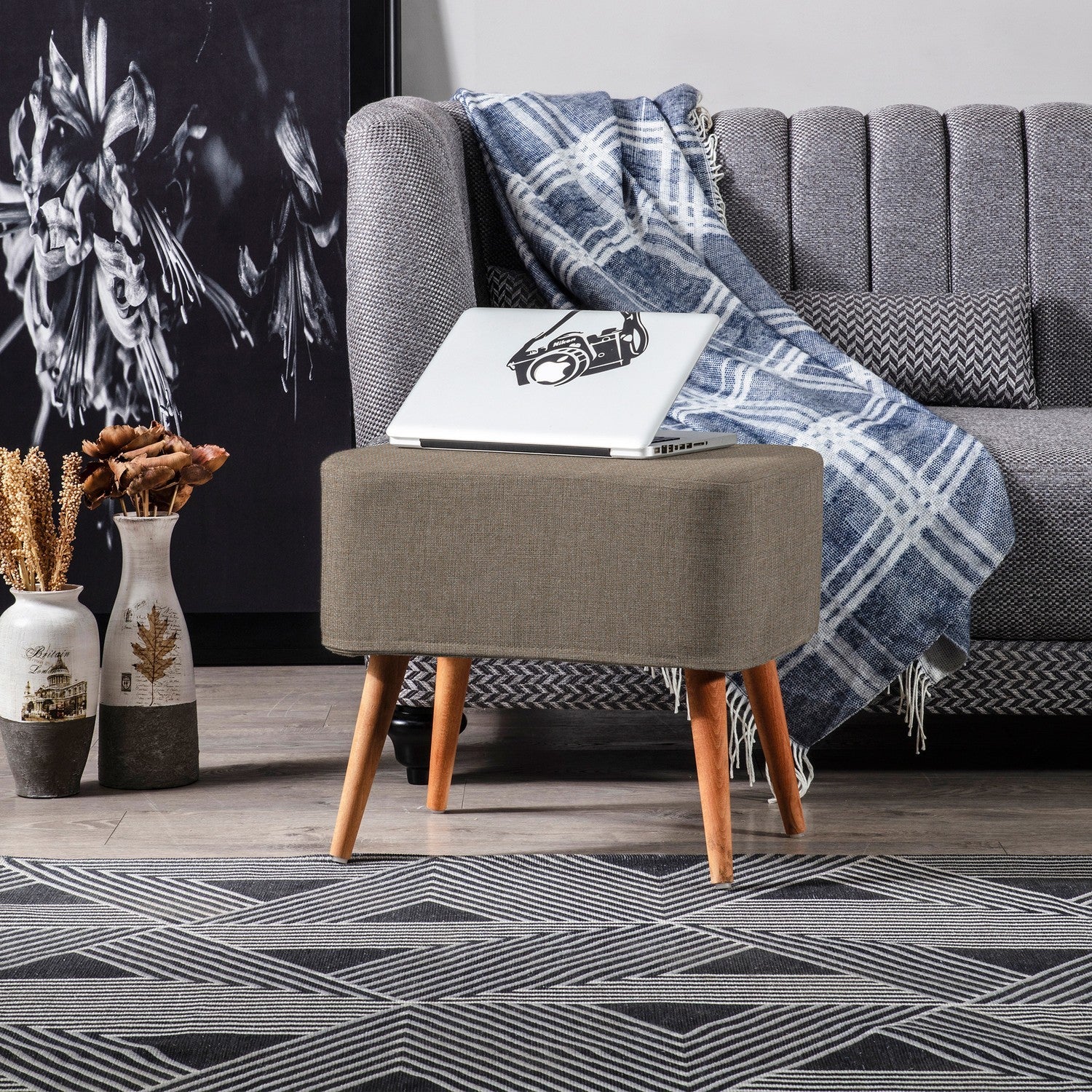 Albina Pouf Crème foncé