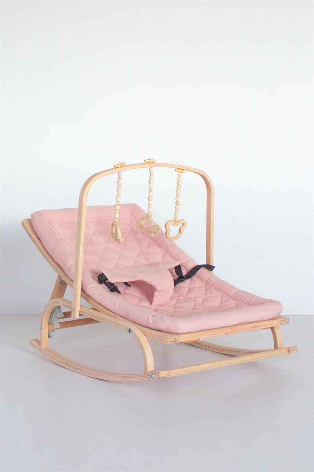 Transat bébé bois ajustable + Avec 3 jouet en bois