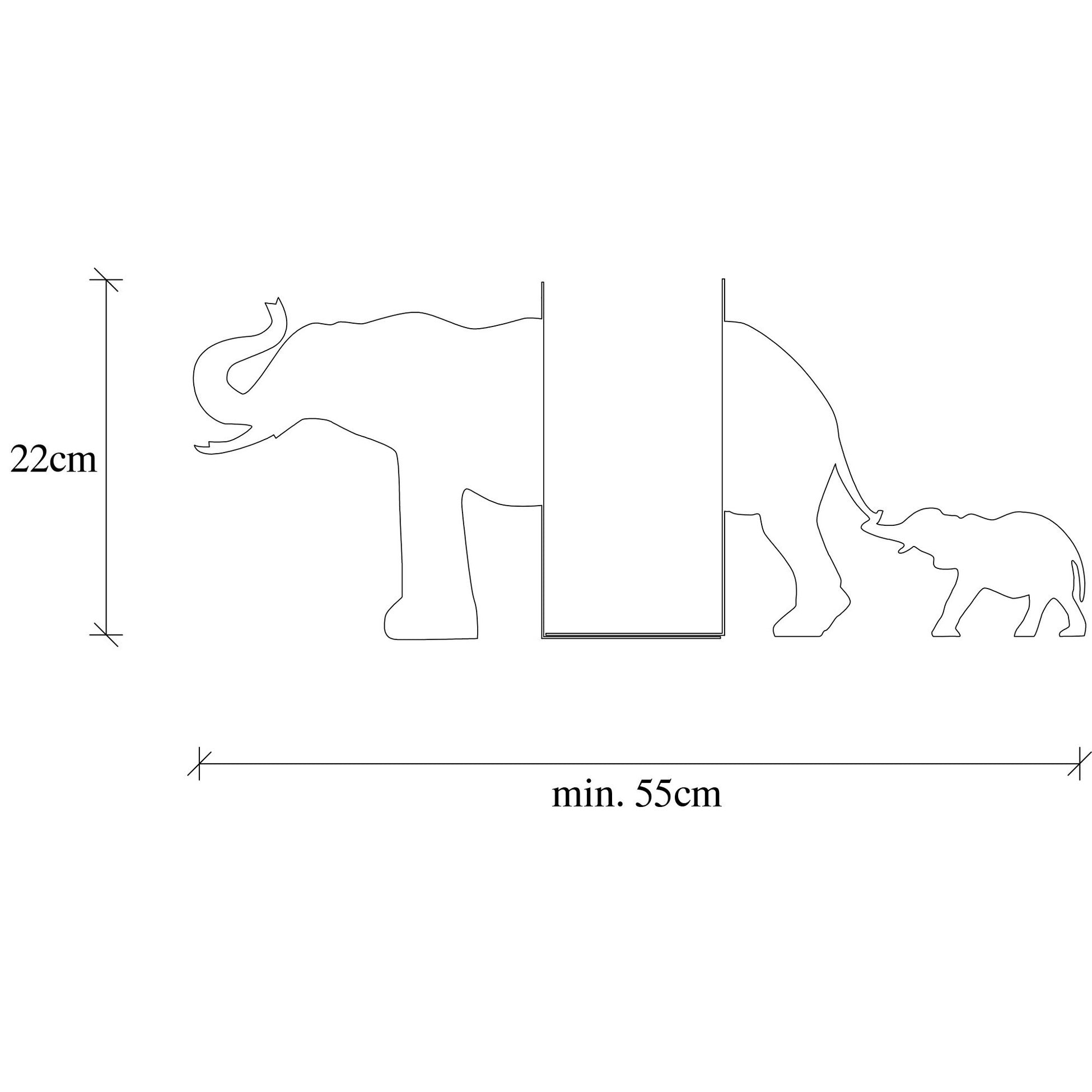 Serre-livres en métal Kitap tutucu 1 - Black