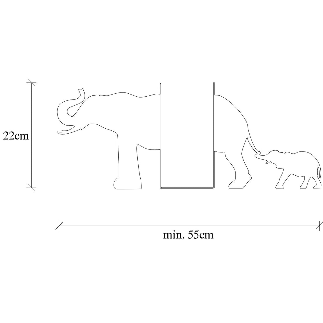 Serre-livres en métal Kitap tutucu 1 - Black