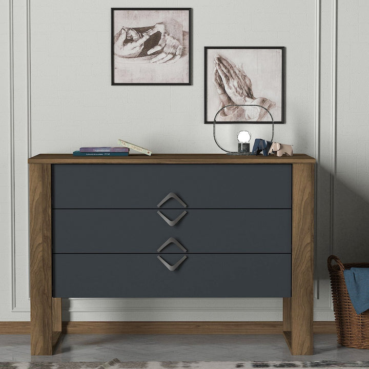 La commode Bumerang - Walnut, Anthracite