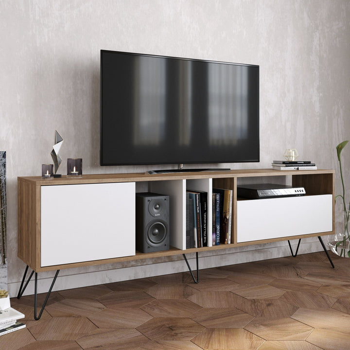 Meuble TV Mistico (180) - Walnut, White