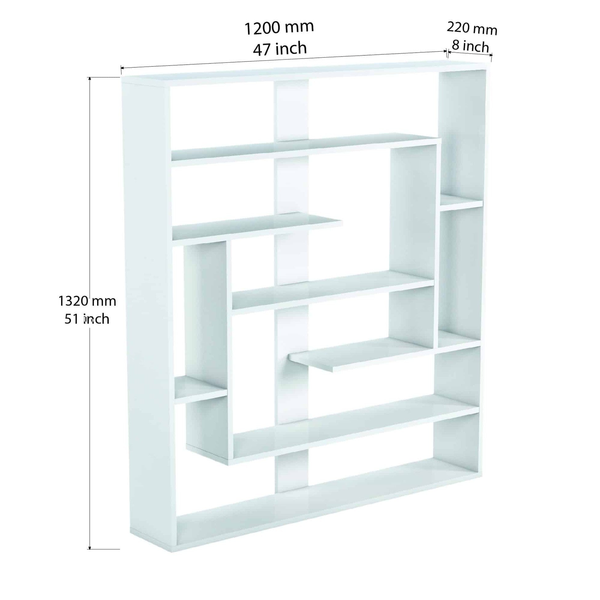 Bibliothèque blanche Sebestian | Séparateur de pièce