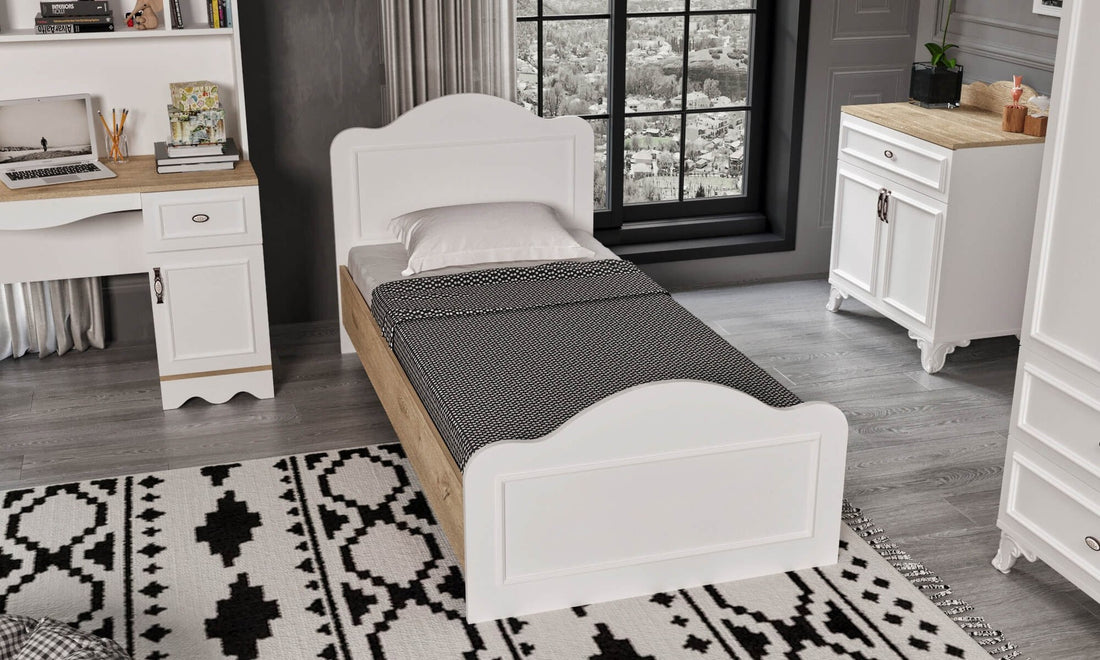 Ensemble de meubles de chambre pour enfants Alessa - Oak, White