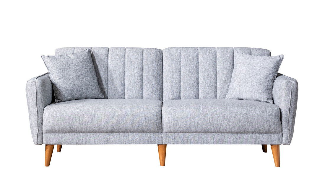 Ensemble canapé convertible 2 places et fauteuil Ikaria Tissu