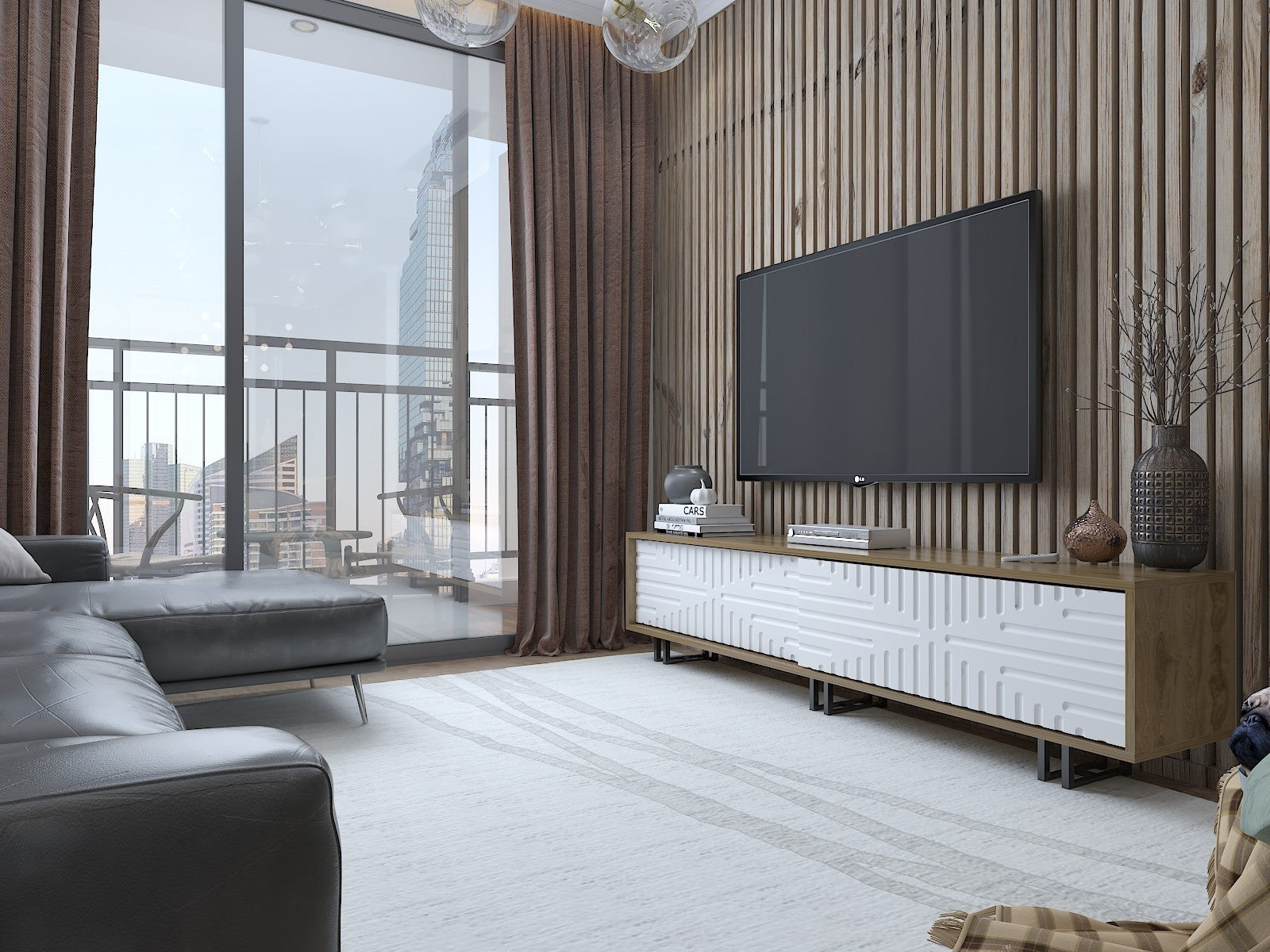 Meuble TV Askal - Ud, White