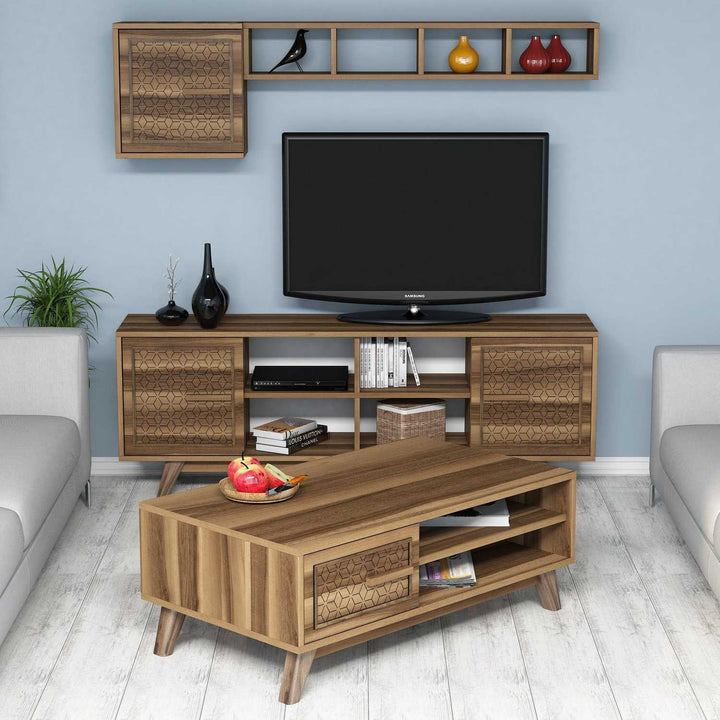 Ensemble de meubles de salon Ayla - Walnut