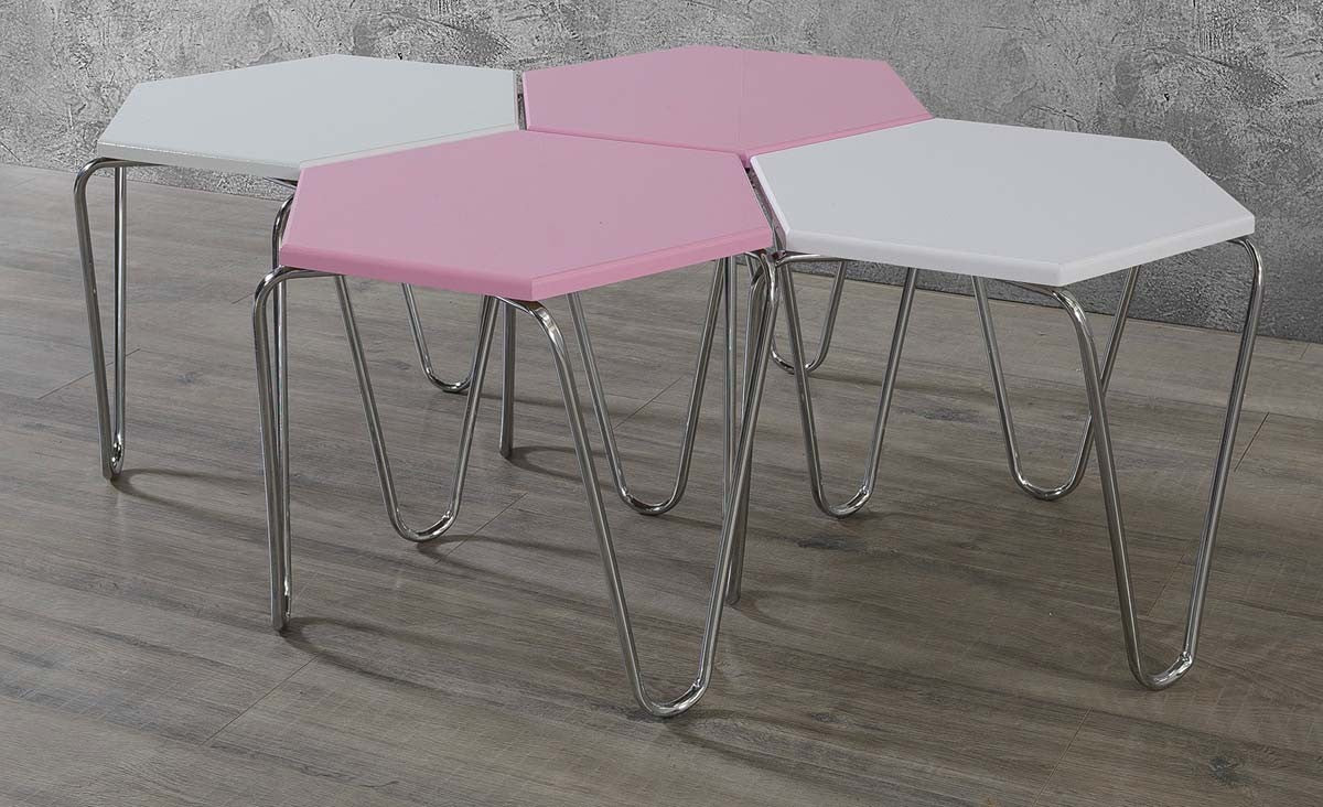 Piramit Table Gigognes Blanc Rose