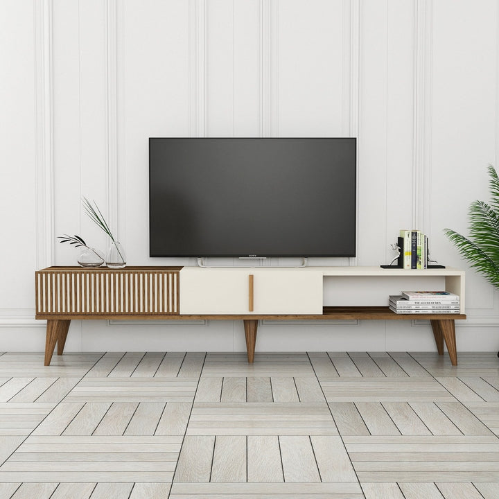 Meuble TV Milan Alt - Walnut, Cream
