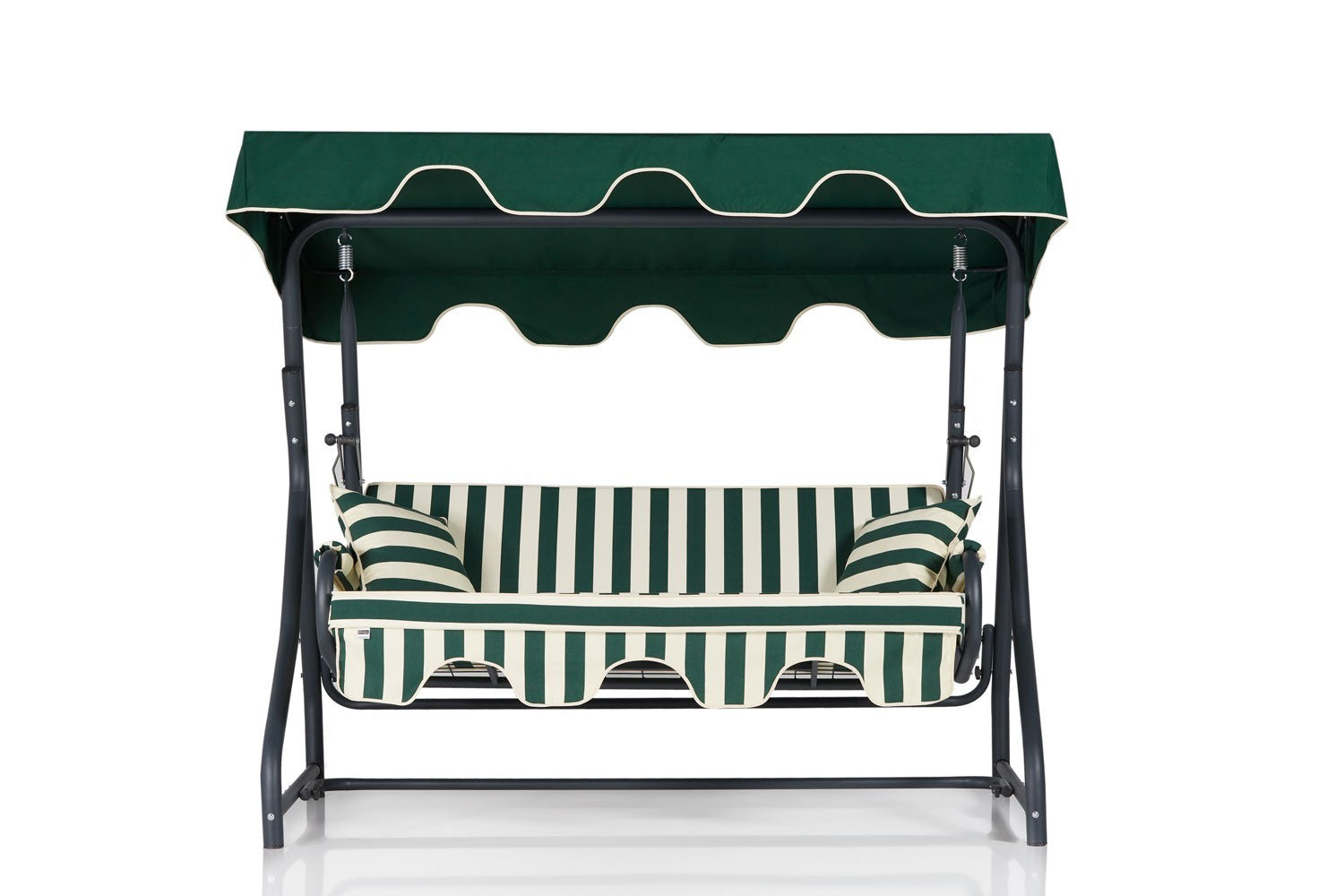 Chaise swing triple jardin Ruta 3 - Green, White, Black