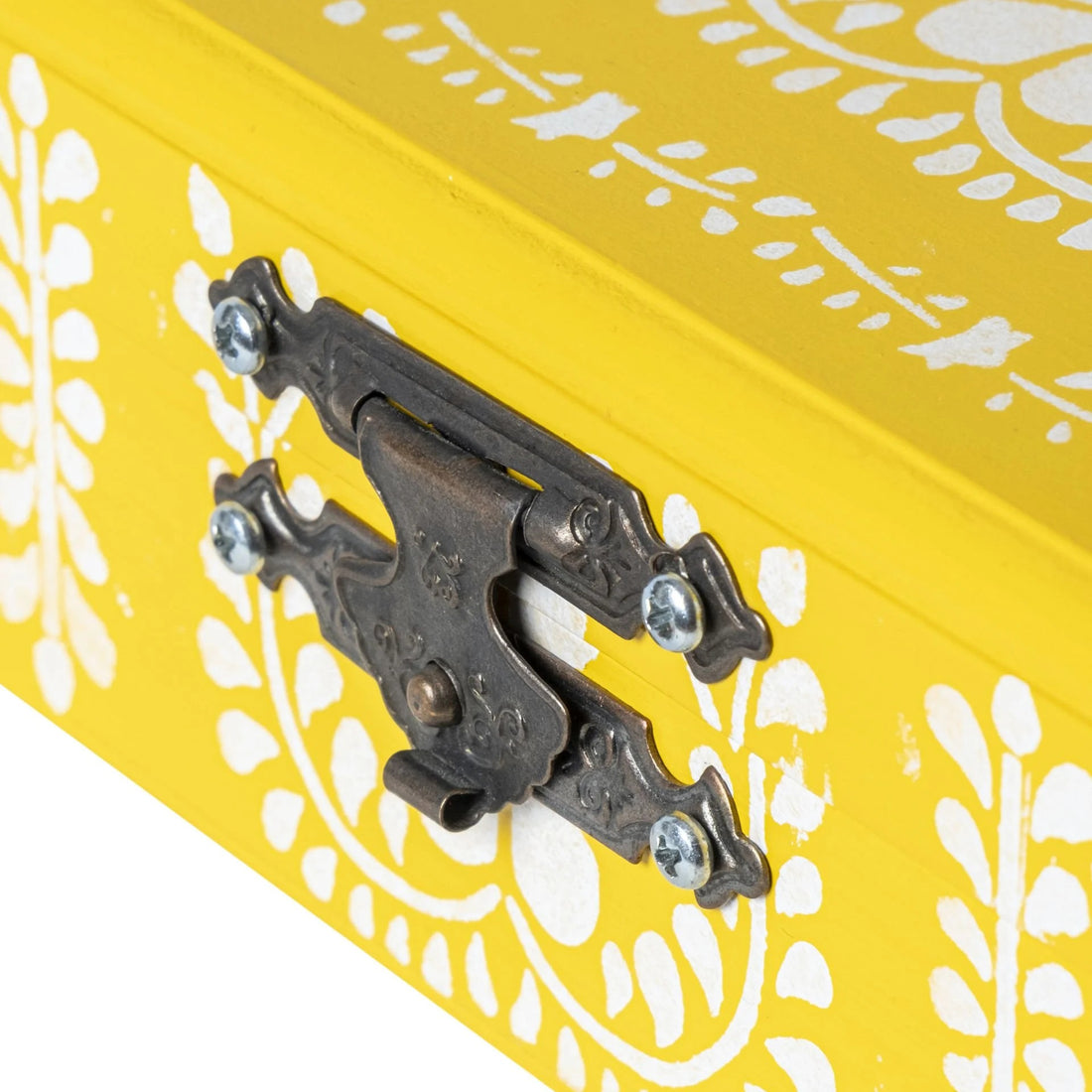 Boîte tribale jaune