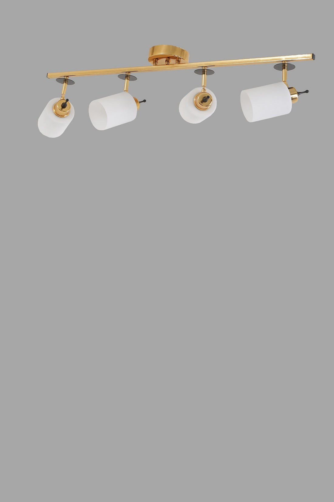 Lustre Nomi 4 rangées de verres dorés et blancs