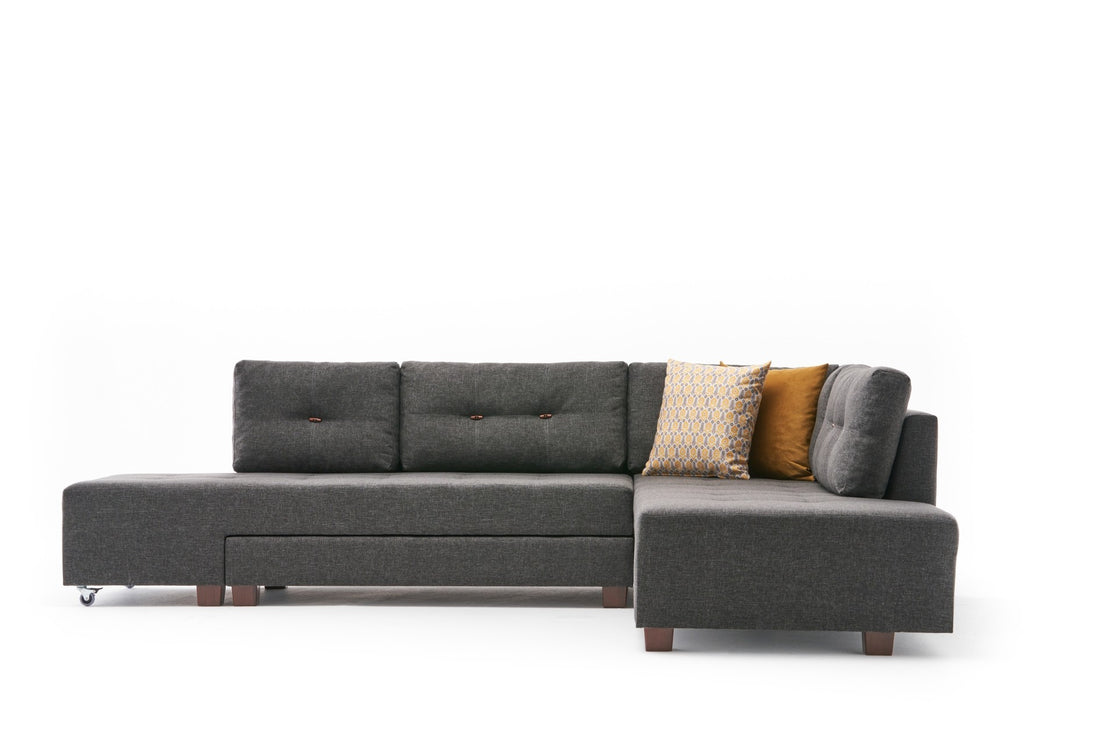 Canapé d'angle Manama Corner Sofa Bed Right - Anthracite
