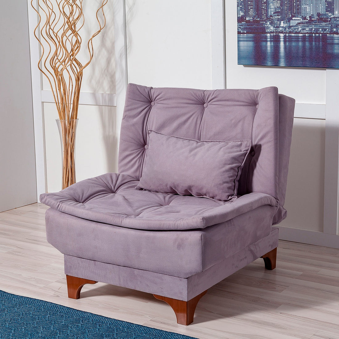 Fauteuil à oreilles Kelebek Berjer - Grey