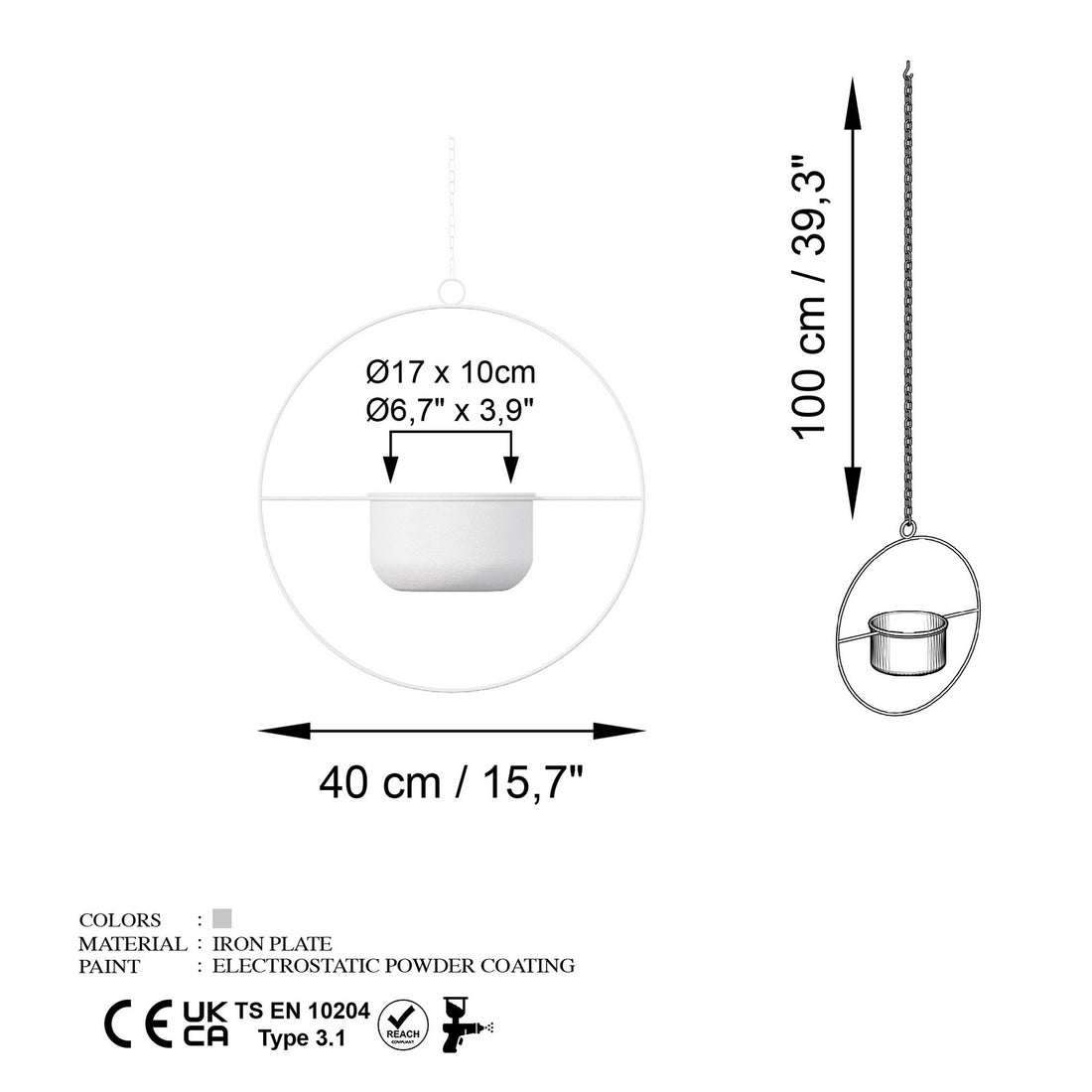 Pot décoratif Payanda - White