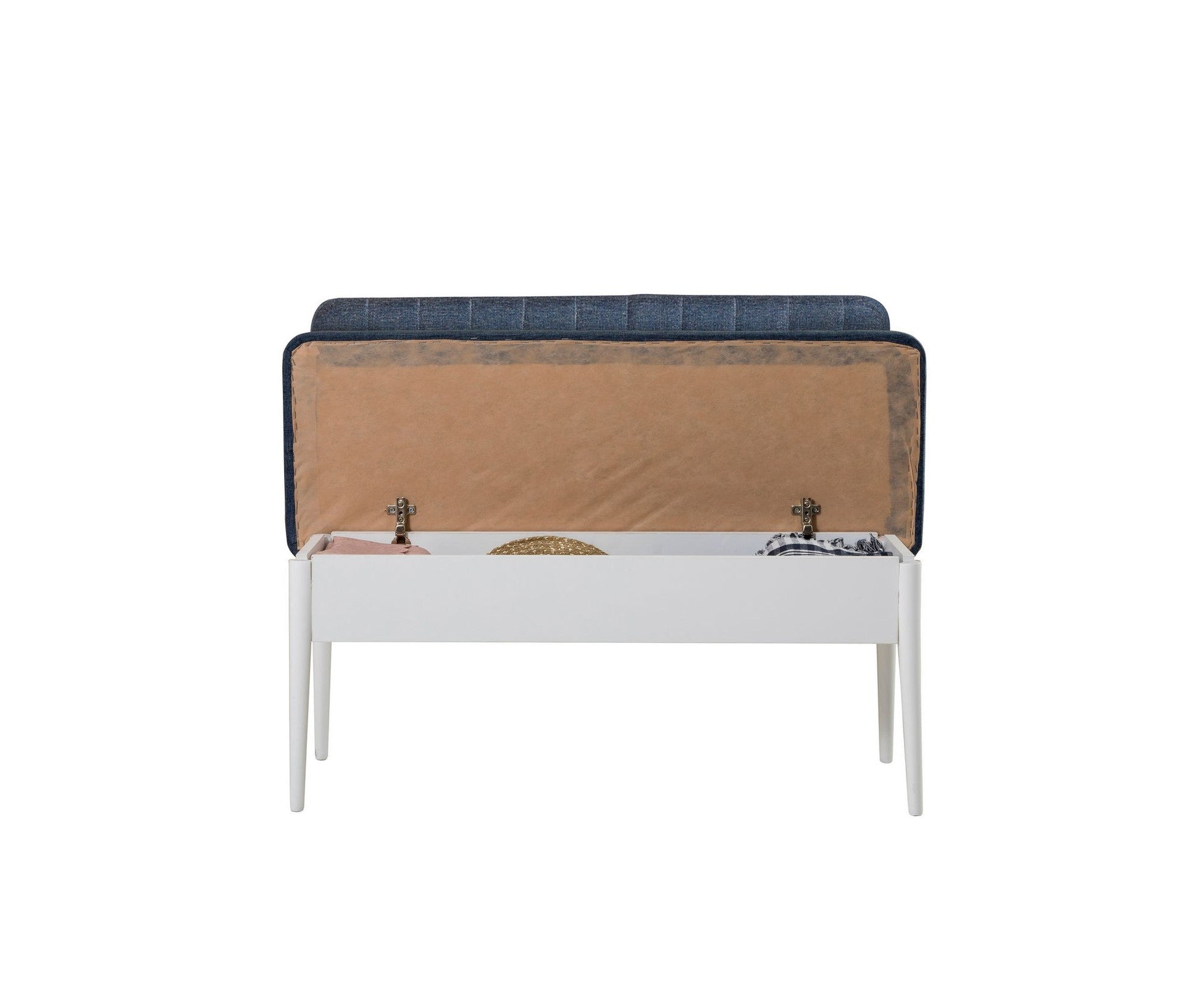 Table à manger extensible et jeu de chaises (5 pièces) Vina White Dark Blue