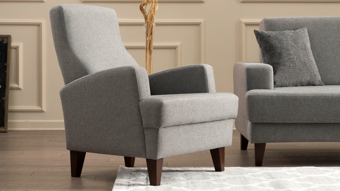 Fauteuil à oreilles Kana Bergere - Light Grey