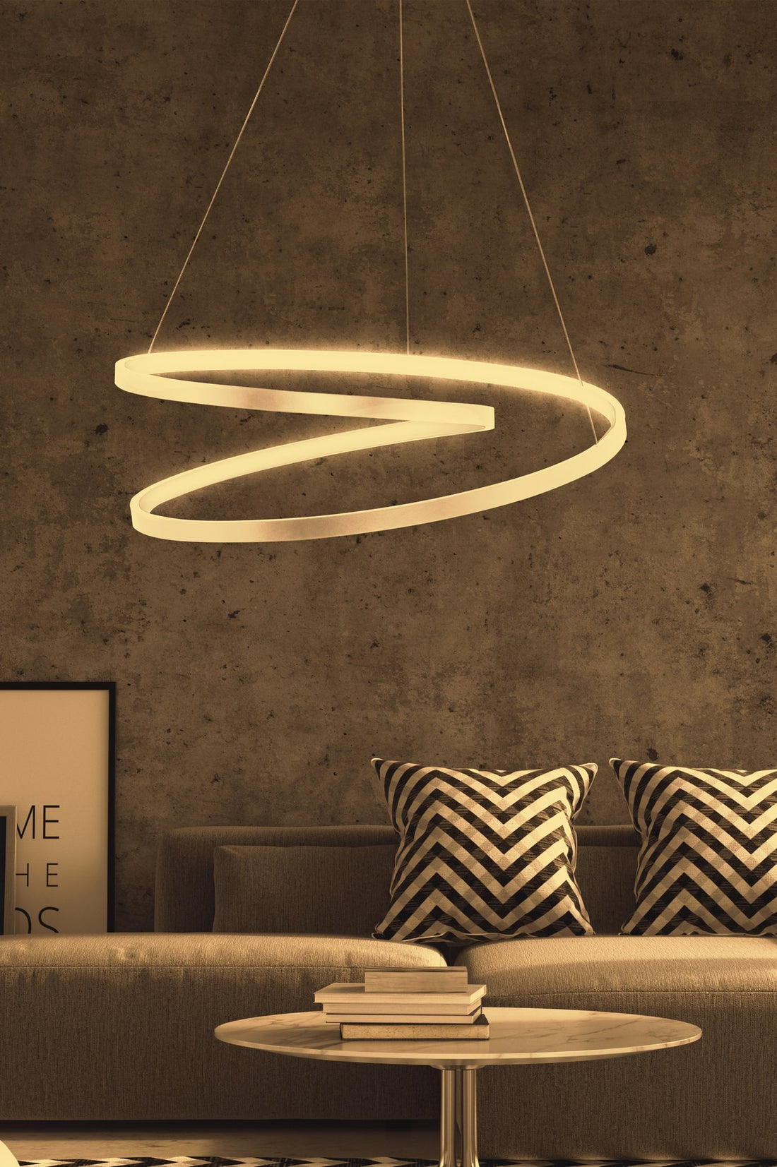 Lustre Whirpool - White, Yellow Light