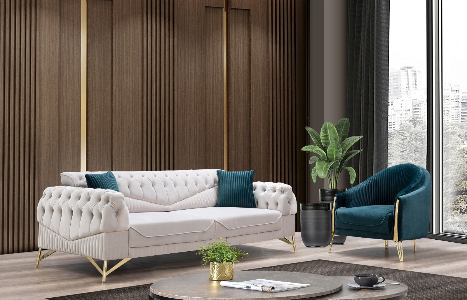 Verona Canapé 3 Places Blanc