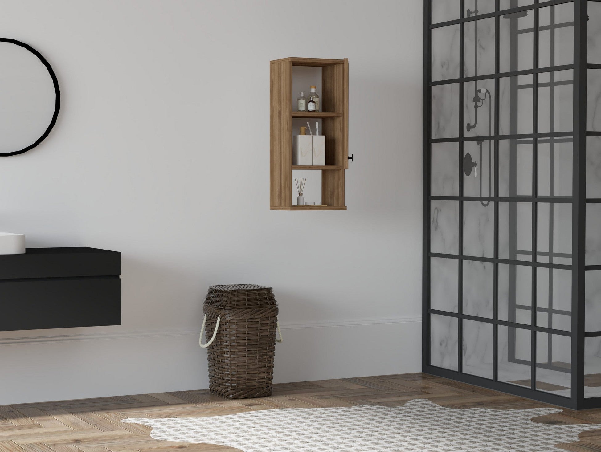 Armoire de toilette Mis - Walnut