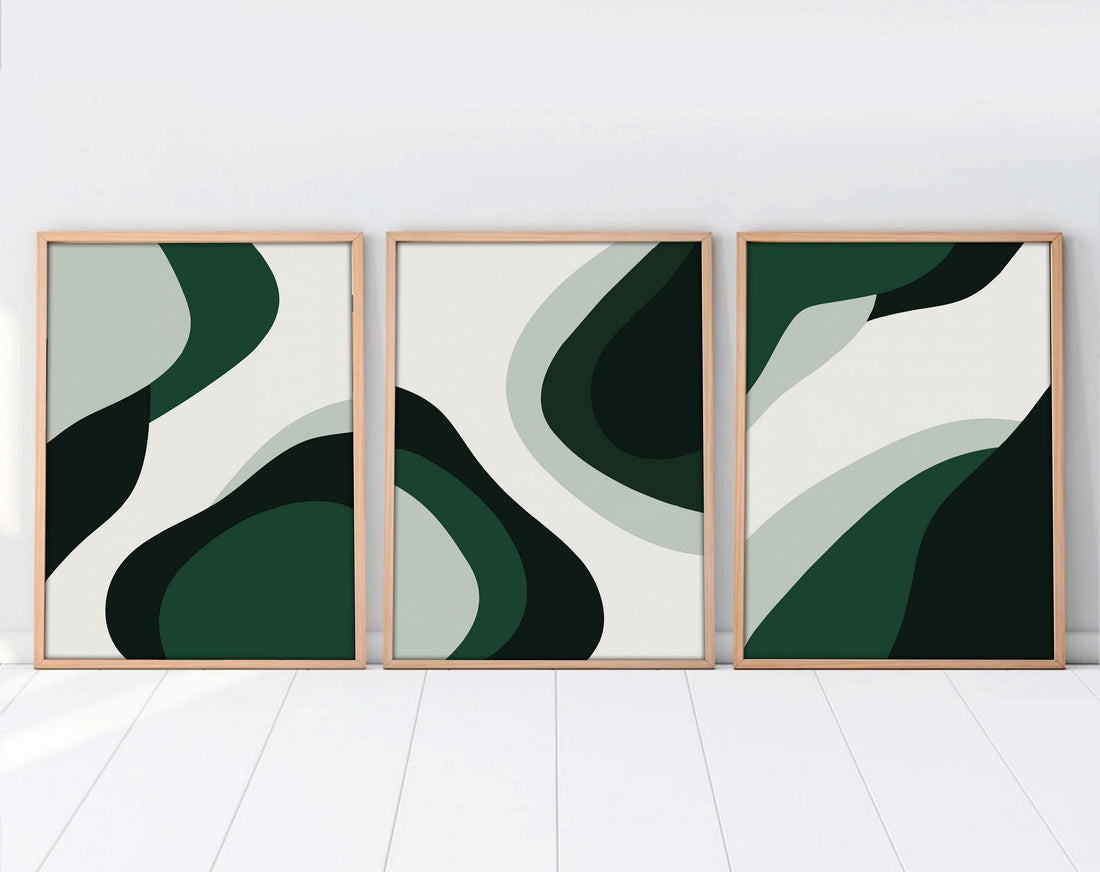 Peinture MDF encadrée décorative (3 pièces) Huhu204 - 30 x 40