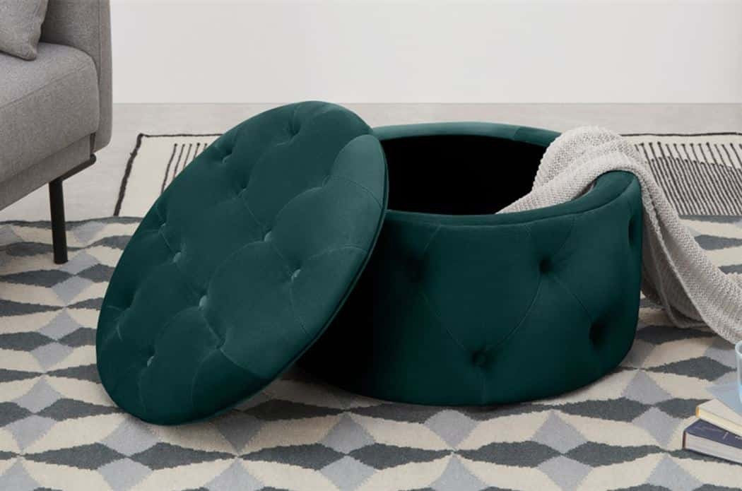 Pouf Coffre avec Espace De Rangement Duru