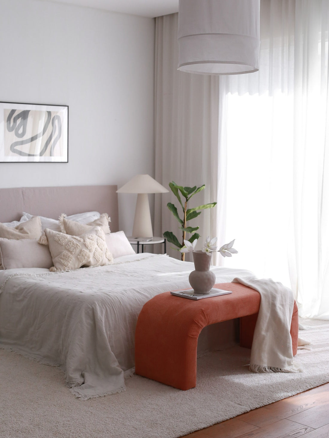 Pouf Nu Bench - Coral