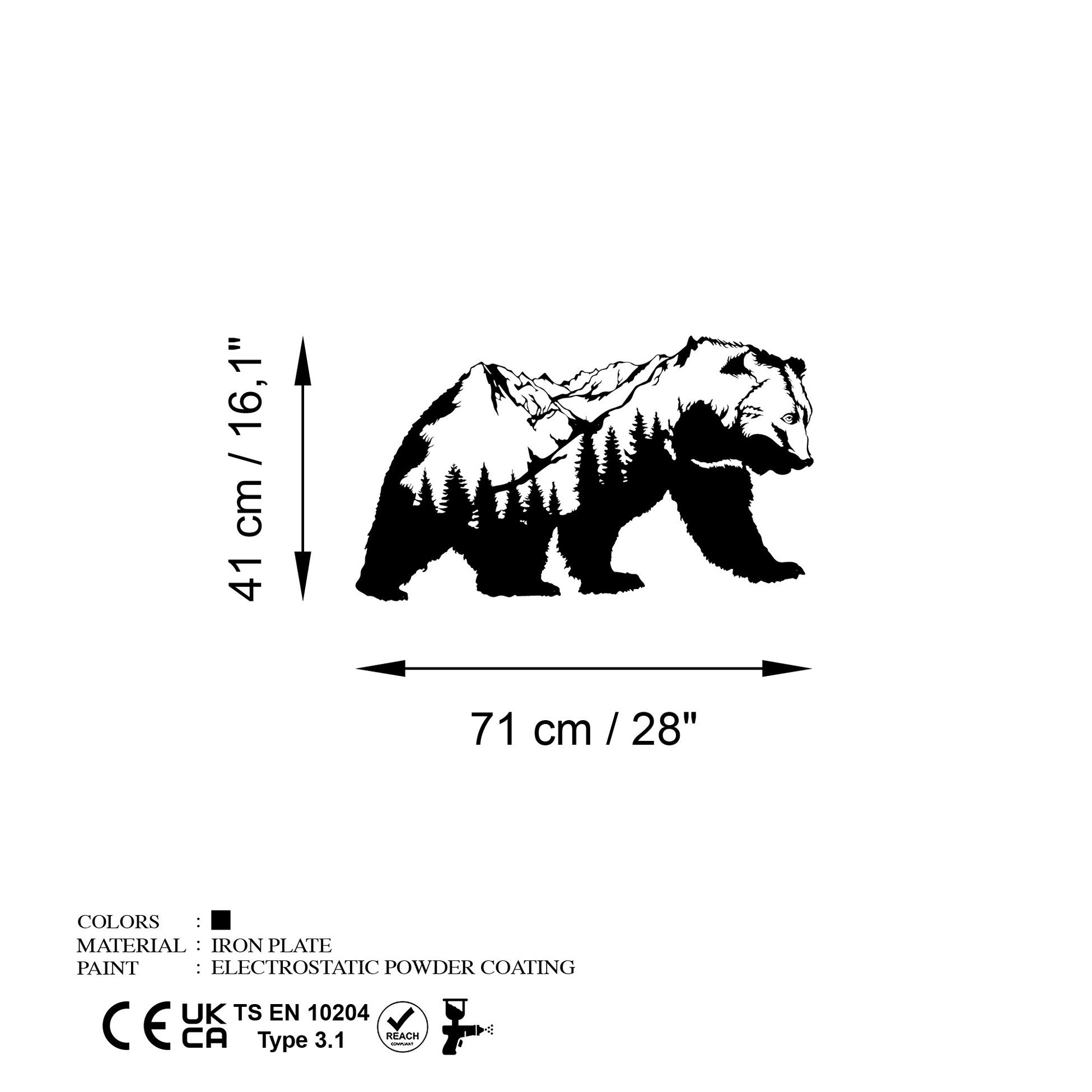 Accessoire mural en métal décoratif Orso-1