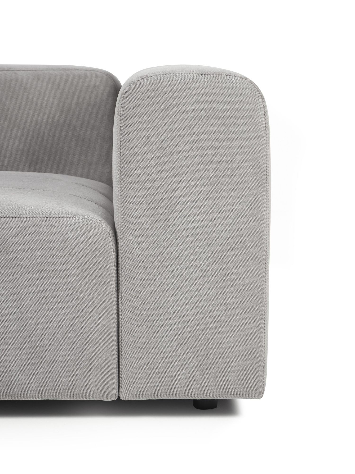 Canapé modulable 4 places en tissu avec pouf Pietro