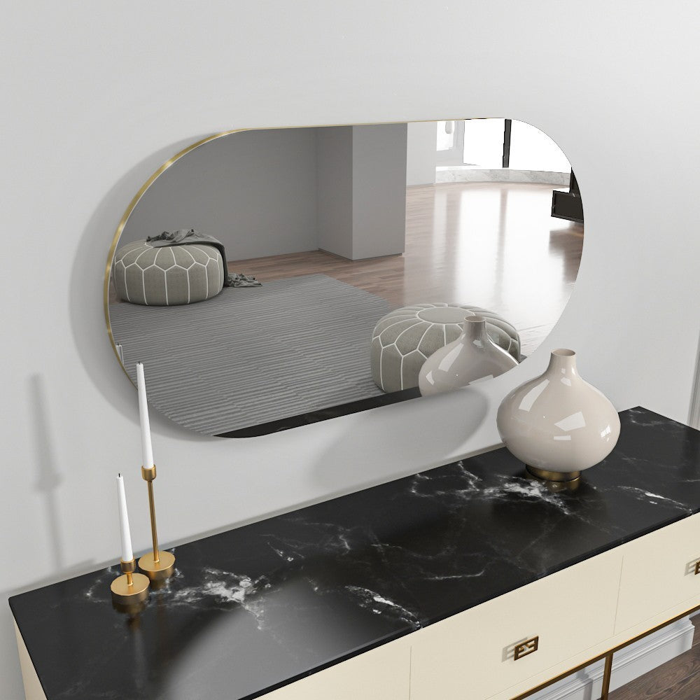 Miroir Riors - Transparent, Gold
