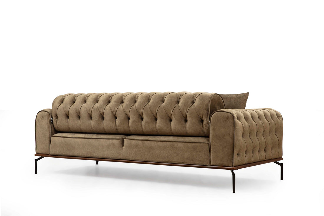 Canapé de 3 places Siesta With Capitone 3 Seater - Brownish Green